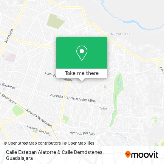 Calle Esteban Alatorre & Calle Demóstenes map