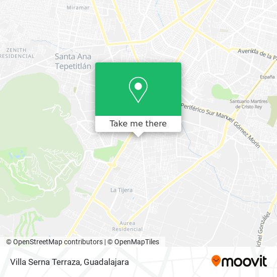 Villa Serna Terraza map