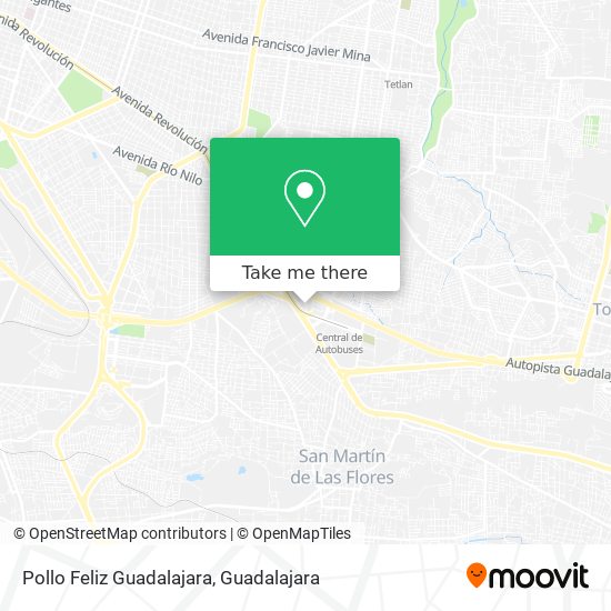 Mapa de Pollo Feliz Guadalajara