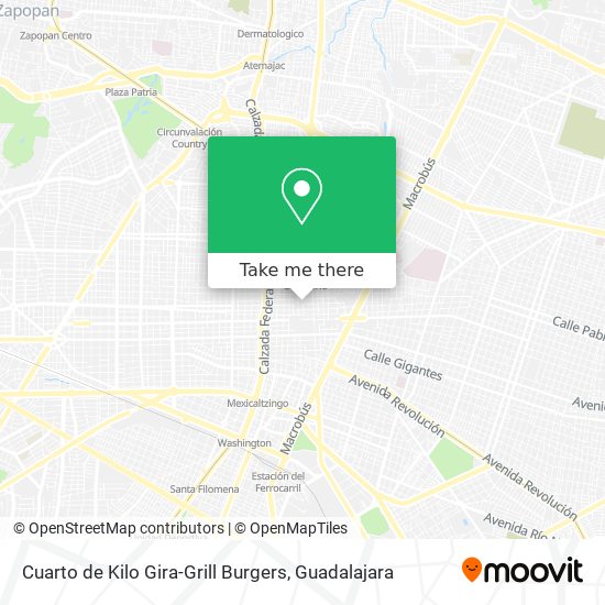 Cuarto de Kilo Gira-Grill Burgers map