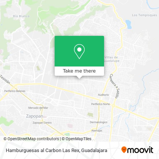 Hamburguesas al Carbon Las Rex map