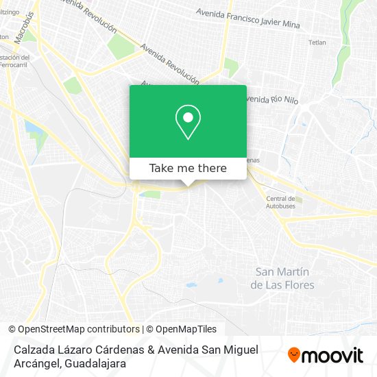 Calzada Lázaro Cárdenas & Avenida San Miguel Arcángel map