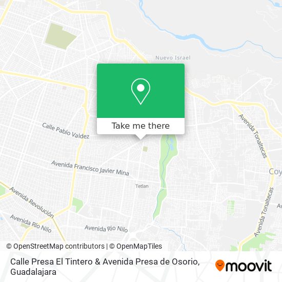 Mapa de Calle Presa El Tintero & Avenida Presa de Osorio