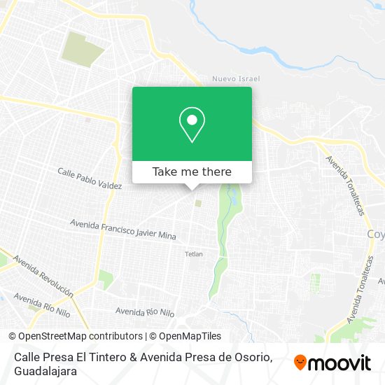 Calle Presa El Tintero & Avenida Presa de Osorio map