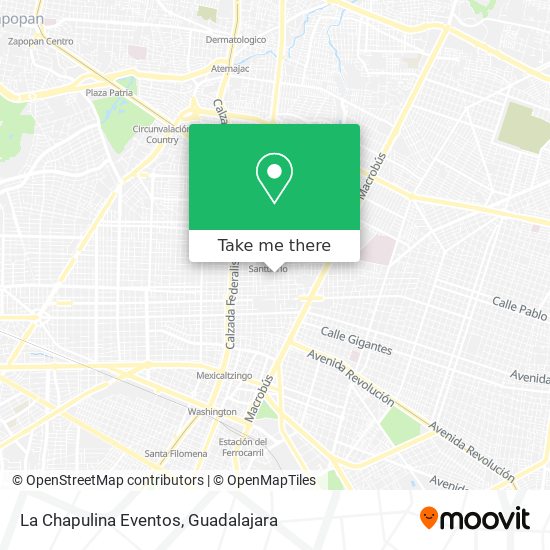 Mapa de La Chapulina Eventos
