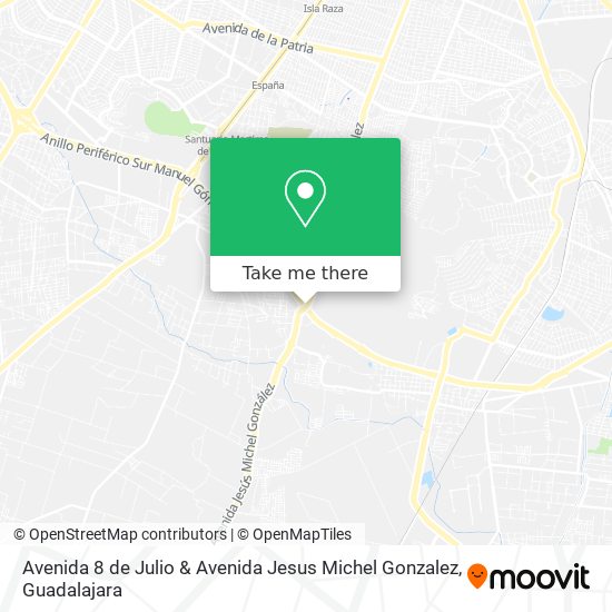 Avenida 8 de Julio & Avenida Jesus Michel Gonzalez map