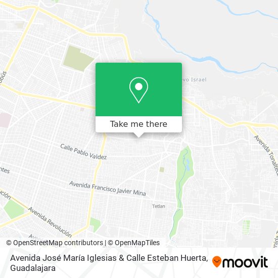 Mapa de Avenida José María Iglesias & Calle Esteban Huerta