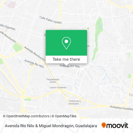 Mapa de Avenida Río Nilo & Miguel Mondragón