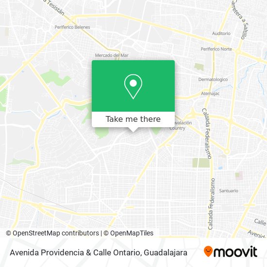 Avenida Providencia & Calle Ontario map