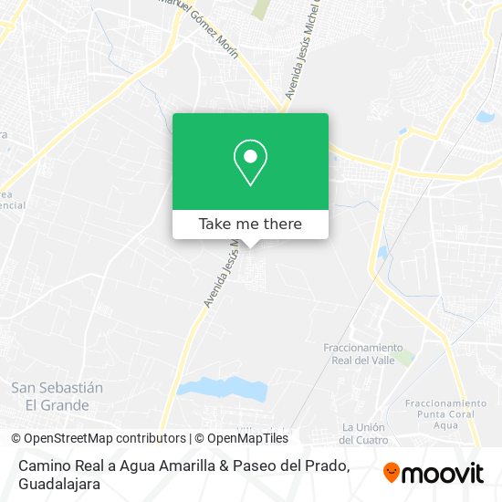 Camino Real a Agua Amarilla & Paseo del Prado map