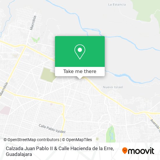 Mapa de Calzada Juan Pablo II & Calle Hacienda de la Erre