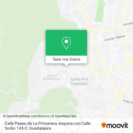 Mapa de Calle Paseo de La Primavera, esquina con Calle Sodio 145-C