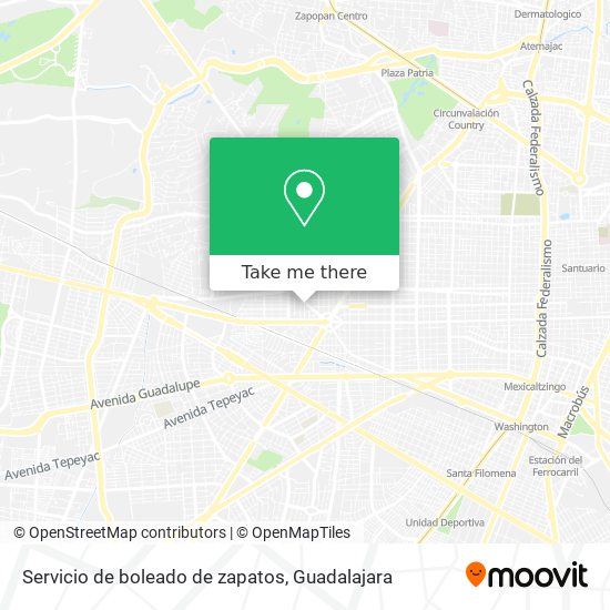 Mapa de Servicio de boleado de zapatos