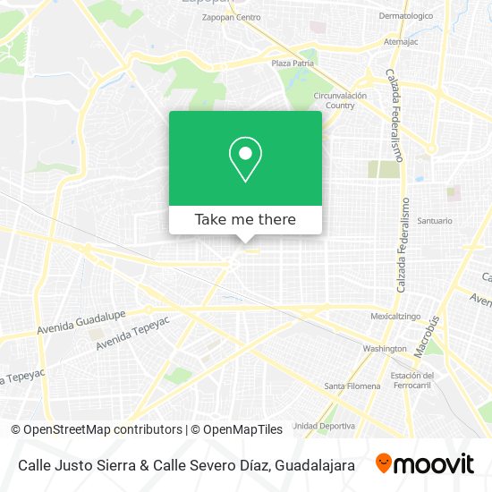 Mapa de Calle Justo Sierra & Calle Severo Díaz