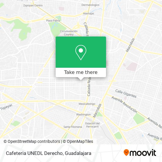 Cafeteria UNEDL Derecho map
