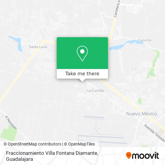 Fraccionamiento Villa Fontana Diamante map