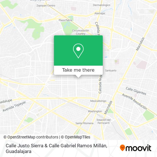 Calle Justo Sierra & Calle Gabriel Ramos Millán map