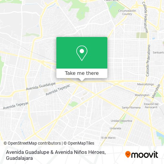 Avenida Guadalupe & Avenida Niños Héroes map