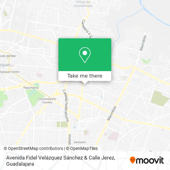 Avenida Fidel Velázquez Sánchez & Calle Jerez map
