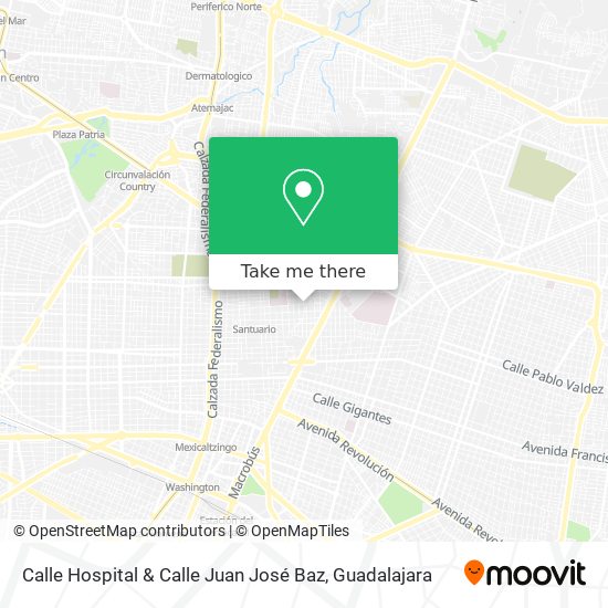 Calle Hospital & Calle Juan José Baz map