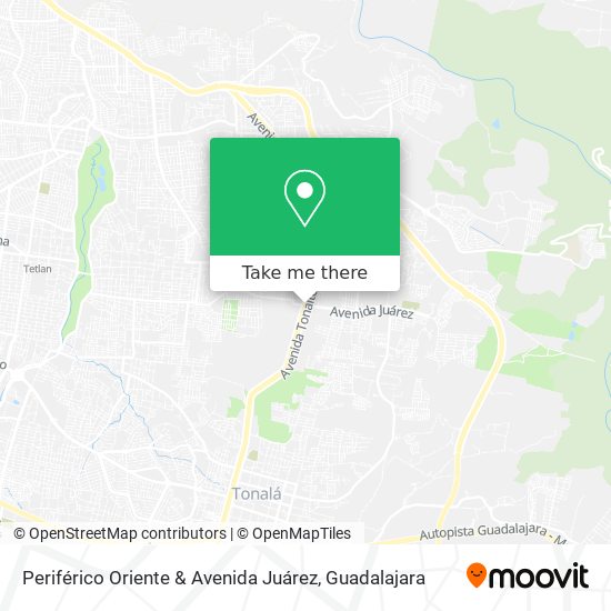 Periférico Oriente & Avenida Juárez map