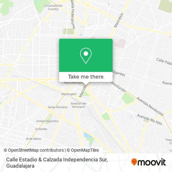 Calle Estadio & Calzada Independencia Sur map