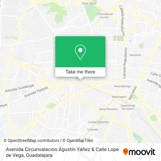Avenida Circunvalación Agustín Yáñez & Calle Lope de Vega map