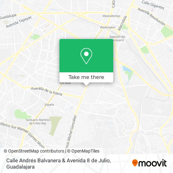 Calle Andrés Balvanera & Avenida 8 de Julio map