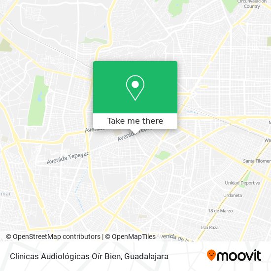 Clinicas Audiológicas Oír Bien map