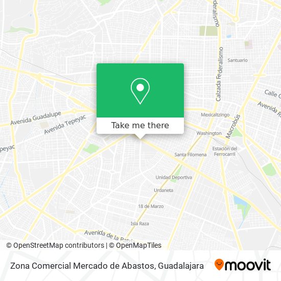 Zona Comercial Mercado de Abastos map