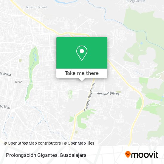 Prolongación Gigantes map