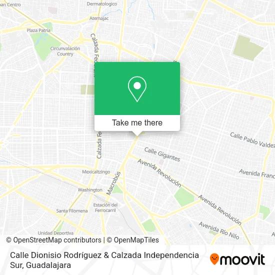 Calle Dionisio Rodríguez & Calzada Independencia Sur map