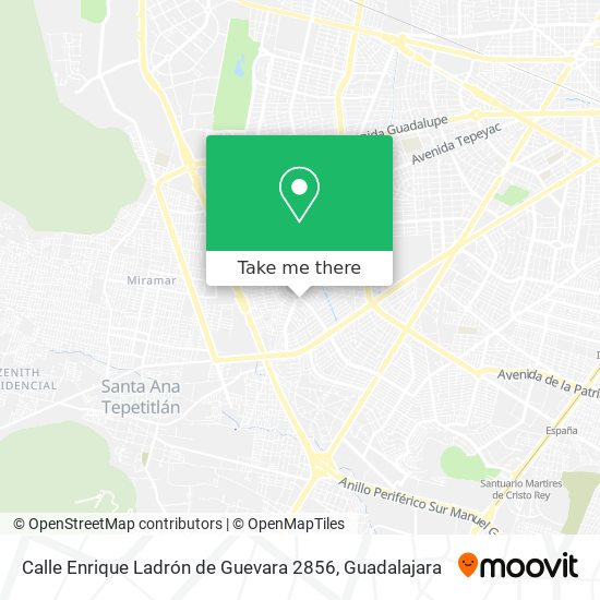 Mapa de Calle Enrique Ladrón de Guevara 2856