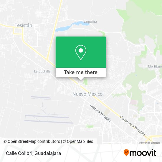 Mapa de Calle Colibri