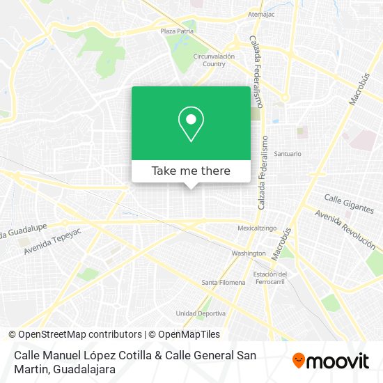 Mapa de Calle Manuel López Cotilla & Calle General San Martin