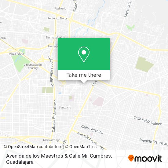 Mapa de Avenida de los Maestros & Calle Mil Cumbres