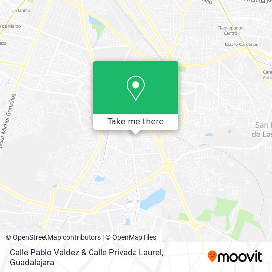 Mapa de Calle Pablo Valdez & Calle Privada Laurel