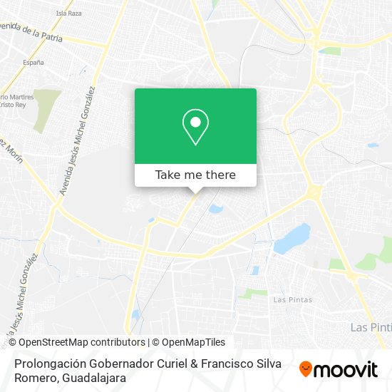 Mapa de Prolongación Gobernador Curiel & Francisco Silva Romero