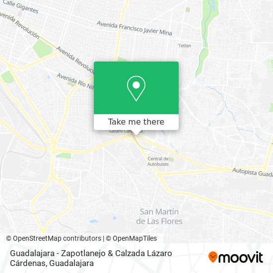 Guadalajara - Zapotlanejo & Calzada Lázaro Cárdenas map