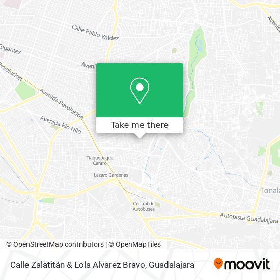 Mapa de Calle Zalatitán & Lola Alvarez Bravo