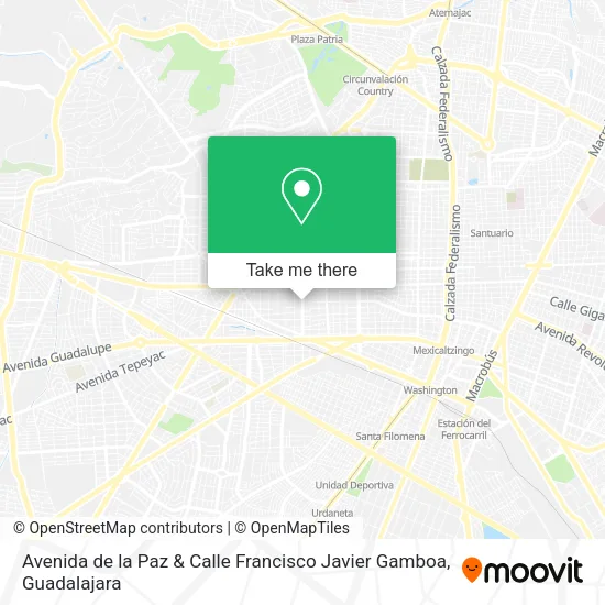 Avenida de la Paz & Calle Francisco Javier Gamboa map