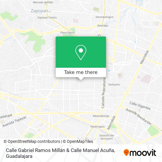 Mapa de Calle Gabriel Ramos Millán & Calle Manuel Acuña
