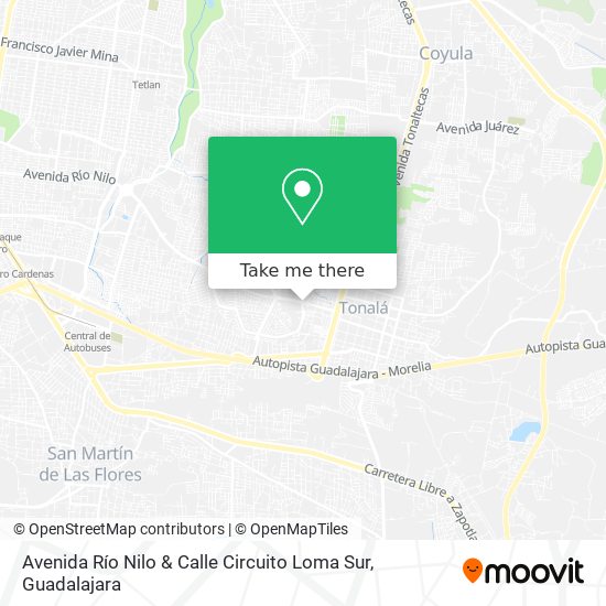 Mapa de Avenida Río Nilo & Calle Circuito Loma Sur