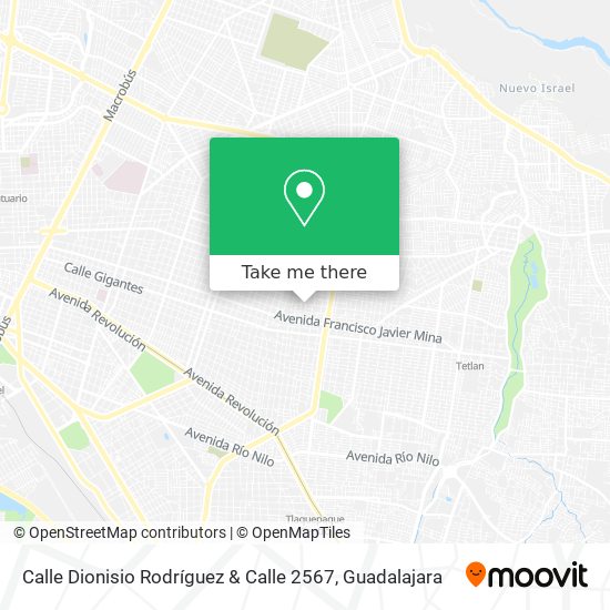 Calle Dionisio Rodríguez & Calle 2567 map