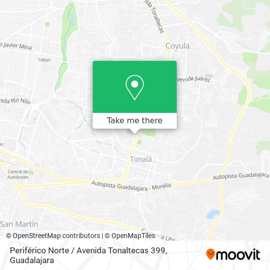 Periférico Norte / Avenida Tonaltecas 399 map