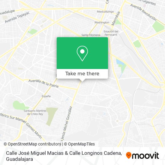 Mapa de Calle José Miguel Macias & Calle Longinos Cadena