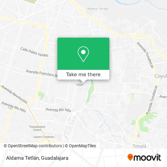 Mapa de Aldama Tetlán