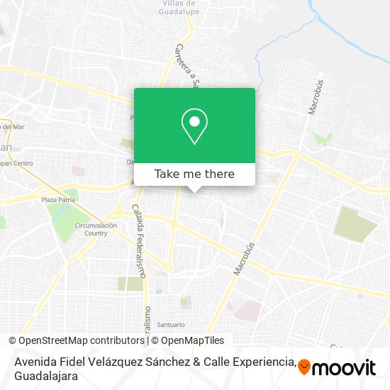 Avenida Fidel Velázquez Sánchez & Calle Experiencia map