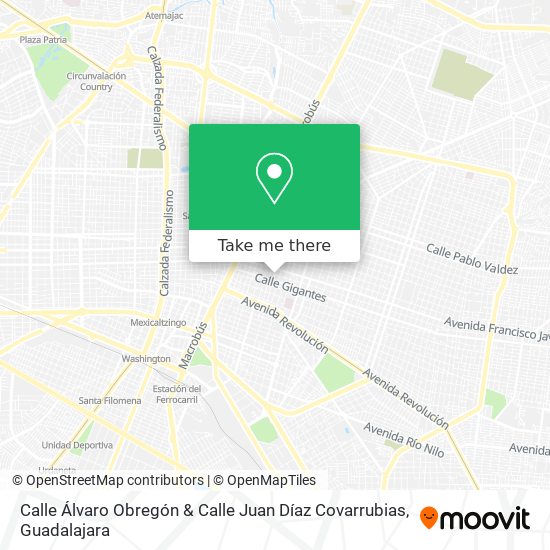 Mapa de Calle Álvaro Obregón & Calle Juan Díaz Covarrubias