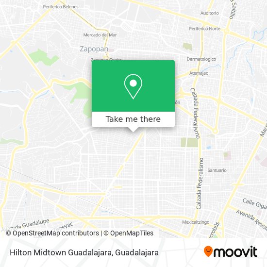 Mapa de Hilton Midtown Guadalajara